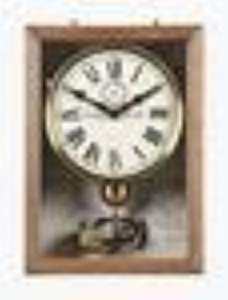 An early 20th century oak cased Electrique Brillie type 1555 half seconds beating master clock