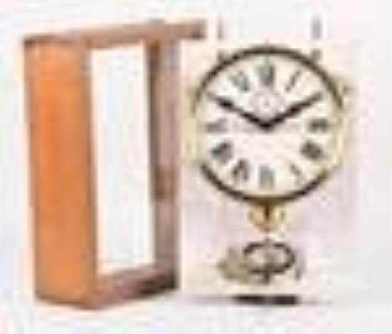 An early 20th century oak cased Electrique Brillie type 1555 half seconds beating master clock