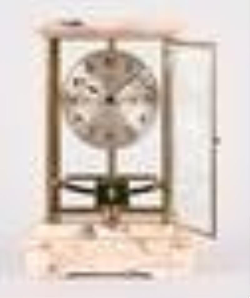 A good early 20th century three piece Bulle mantel clock garniture
