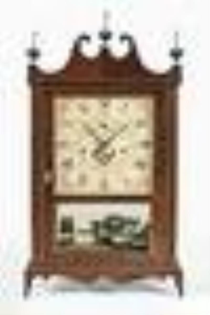 Seth Thomas Off-center Pillar & Scroll Shelf Clock