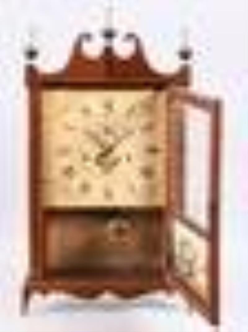 Seth Thomas Off-center Pillar & Scroll Shelf Clock