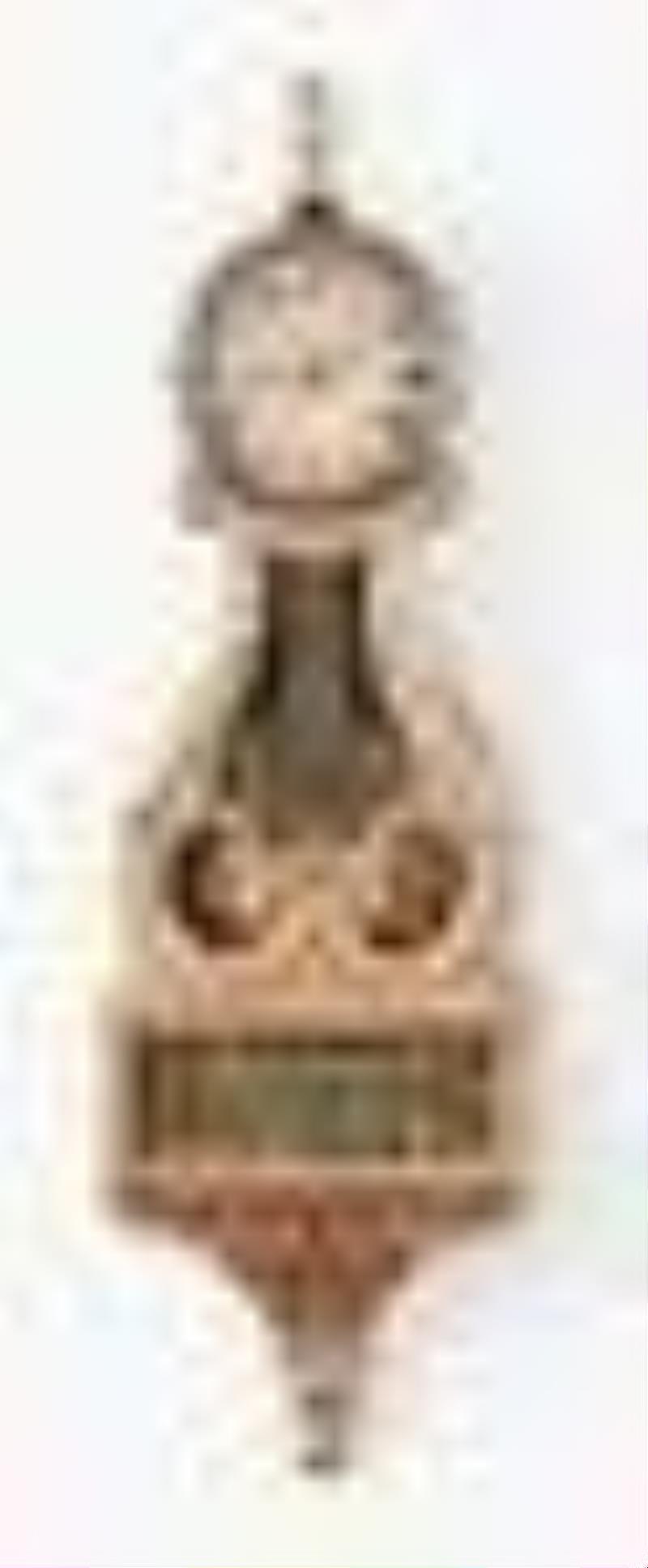 Sawin & Dyar Boston GIlt Front Hanging Lyre Clock