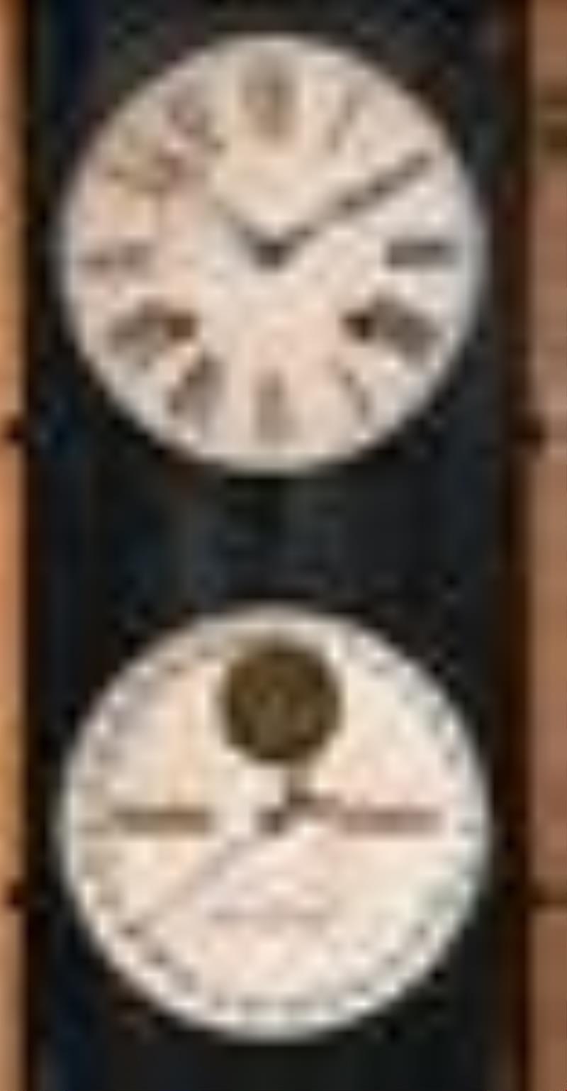 Ithaca Advertising Index hanging calendar clock