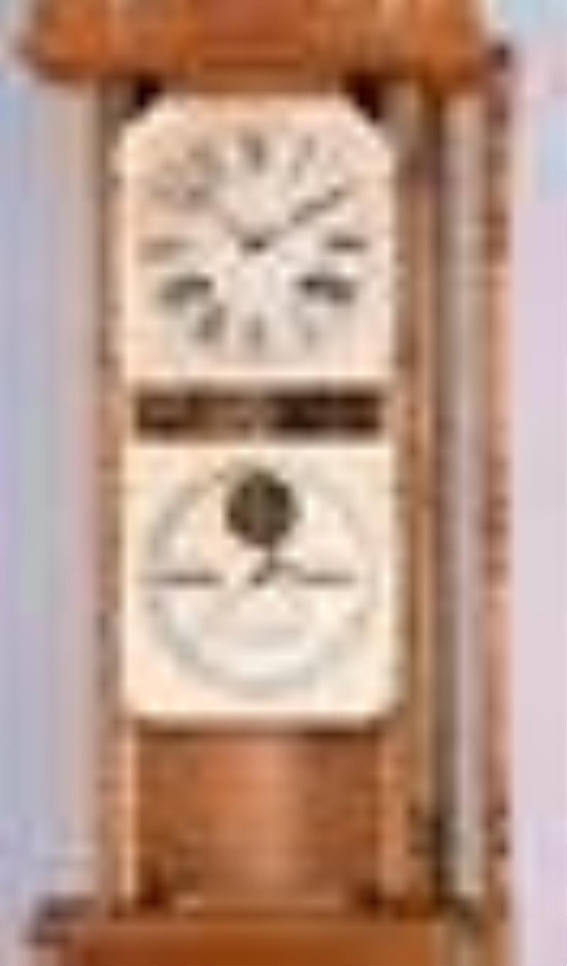 Ithaca Advertising Index hanging calendar clock