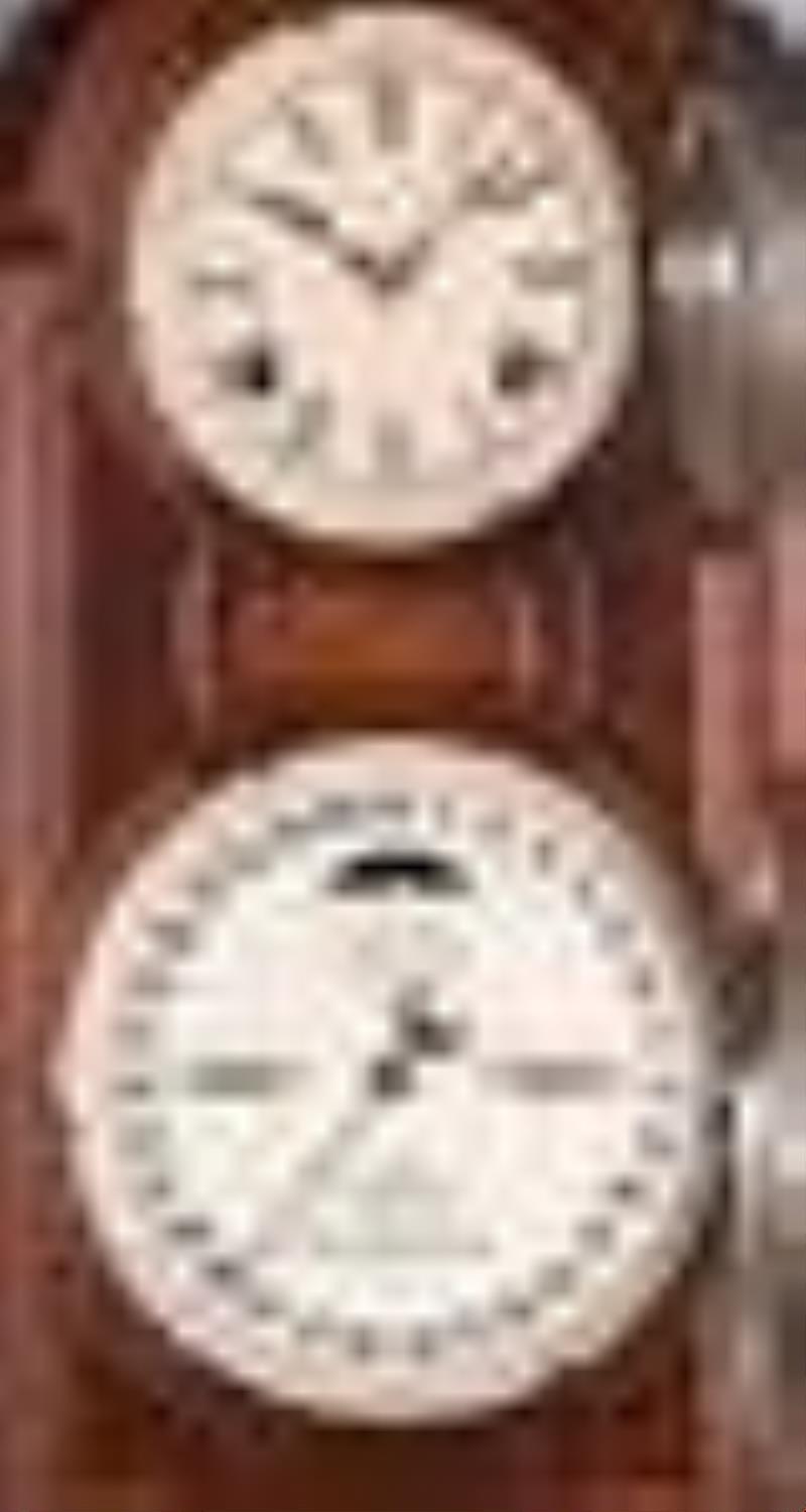 Ithaca Checker Board Hanging Calendar Clock