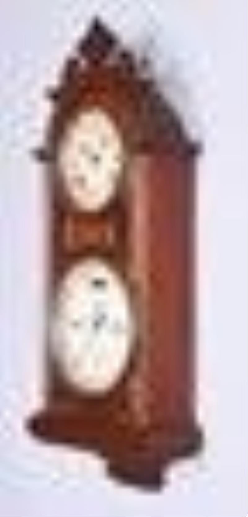 Ithaca Checker Board Hanging Calendar Clock