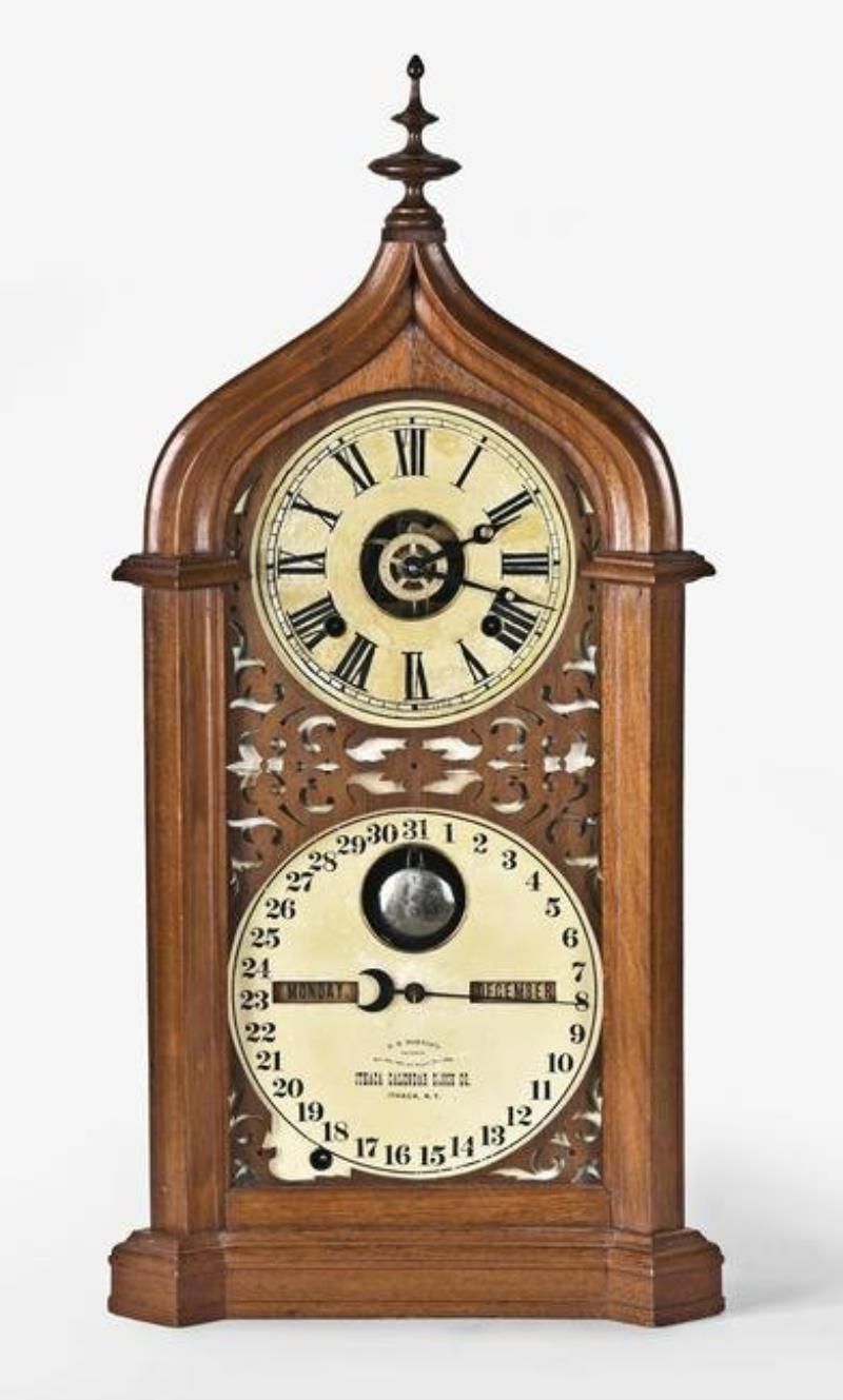 Ithaca Steeple Model Double Dial Calendar Clock