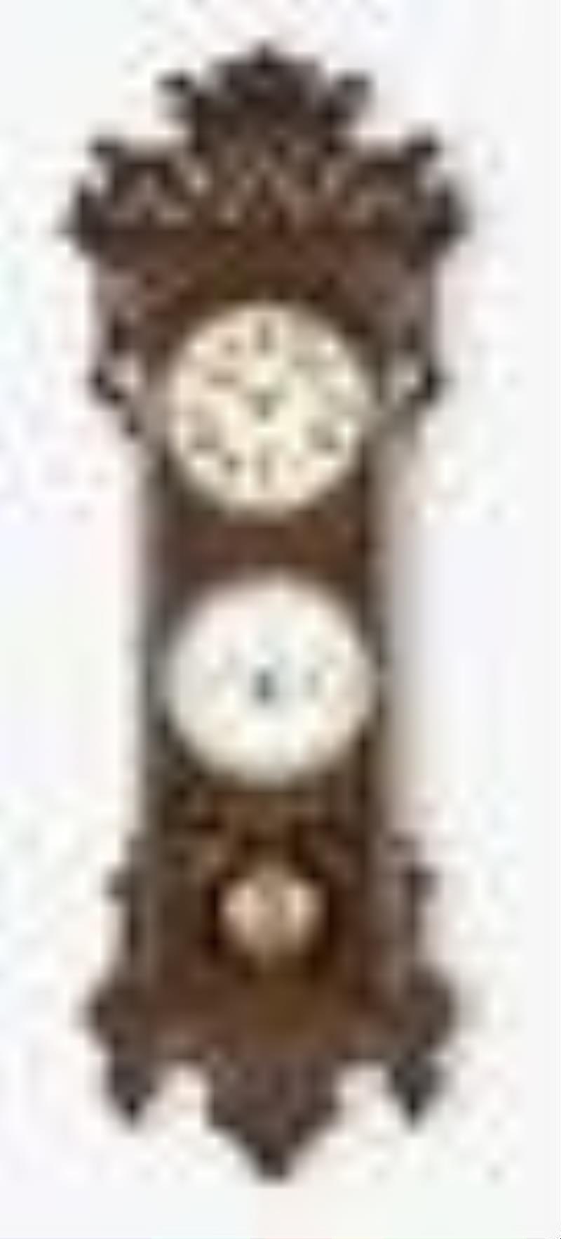 E. N. Welch Damrosch Double Dial Gale Calendar Clock