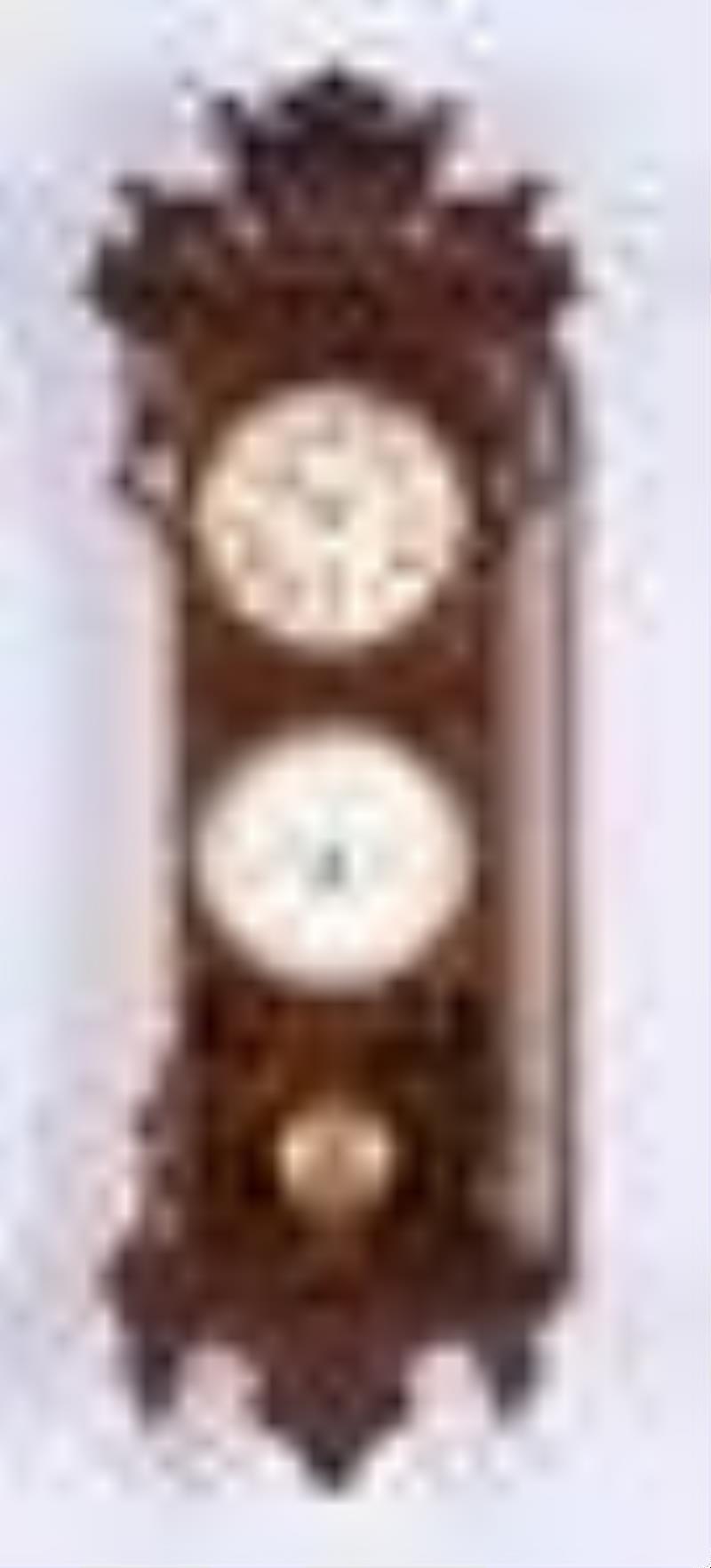 E. N. Welch Damrosch Double Dial Gale Calendar Clock