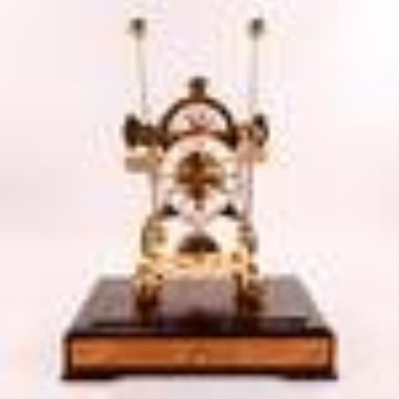 Harrison Grasshopper Skeleton Baton Clock