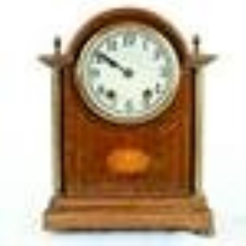 1900s English Timed Strike Round Top Mantel Clock