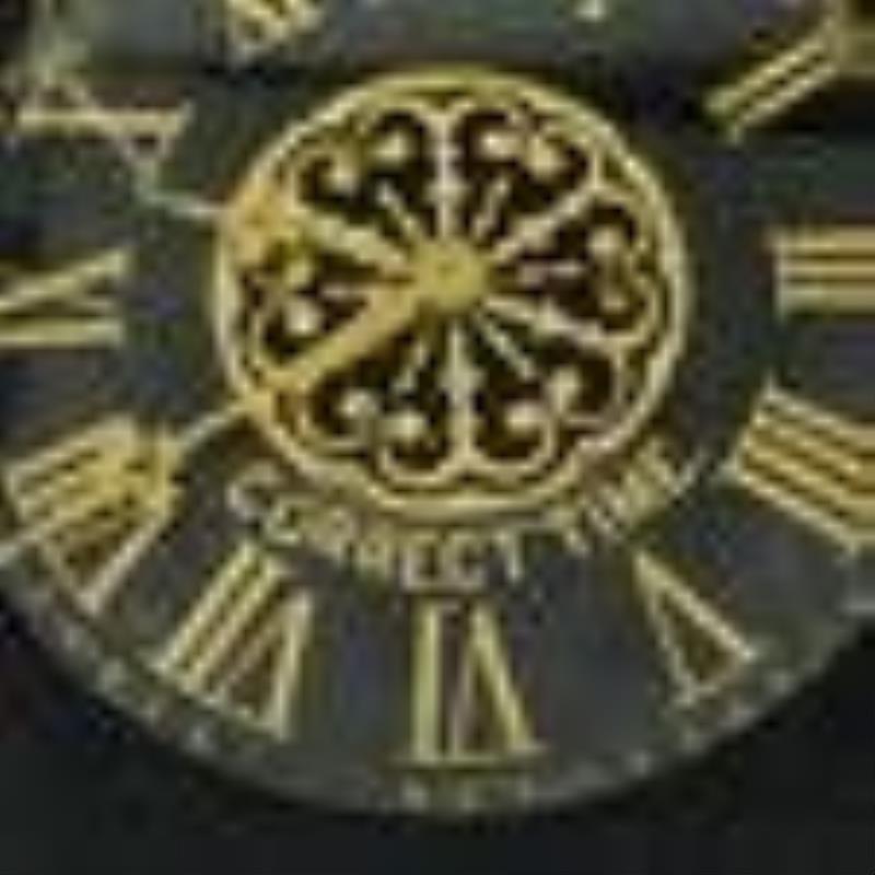 Reverse Gilt Painted Glass Wall Clock