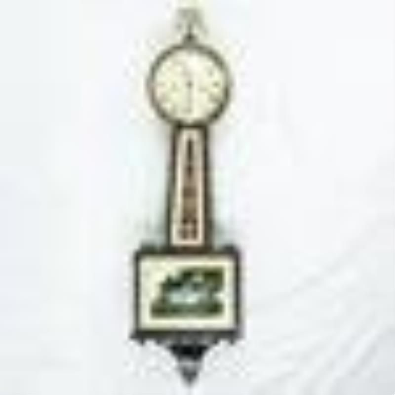 New Haven Clock Co Mount Vernon Banjo Clock