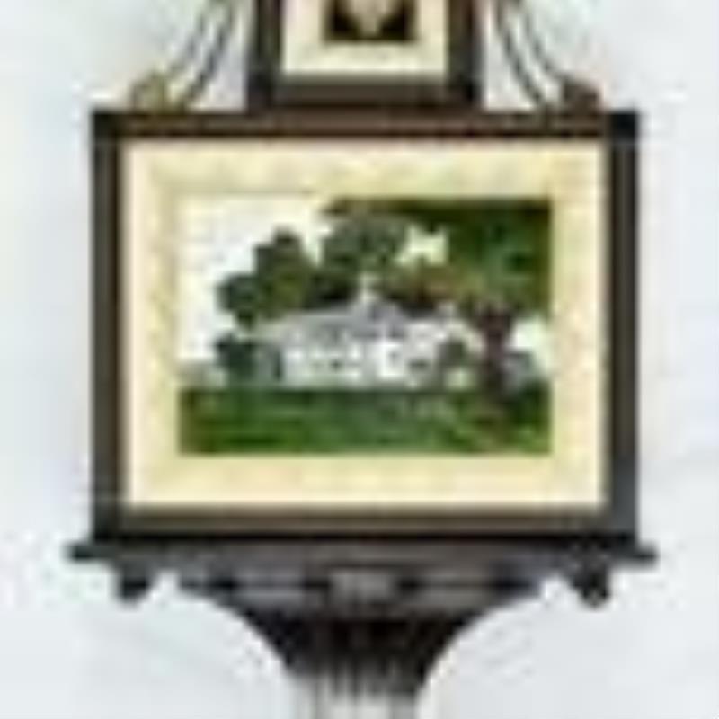 New Haven Clock Co Mount Vernon Banjo Clock