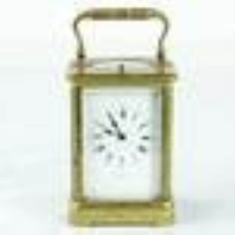 1860s Time Only Carriage Clock with Original Case