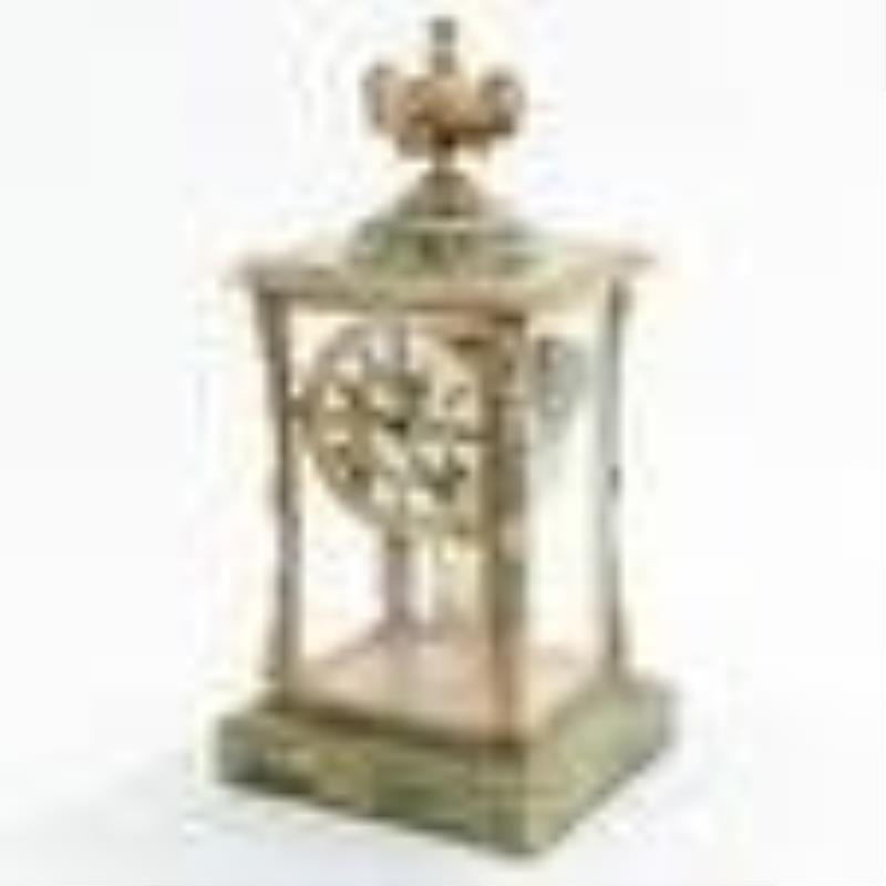 Ansonia Jade Style Crystal Regulator 8-Day Clock