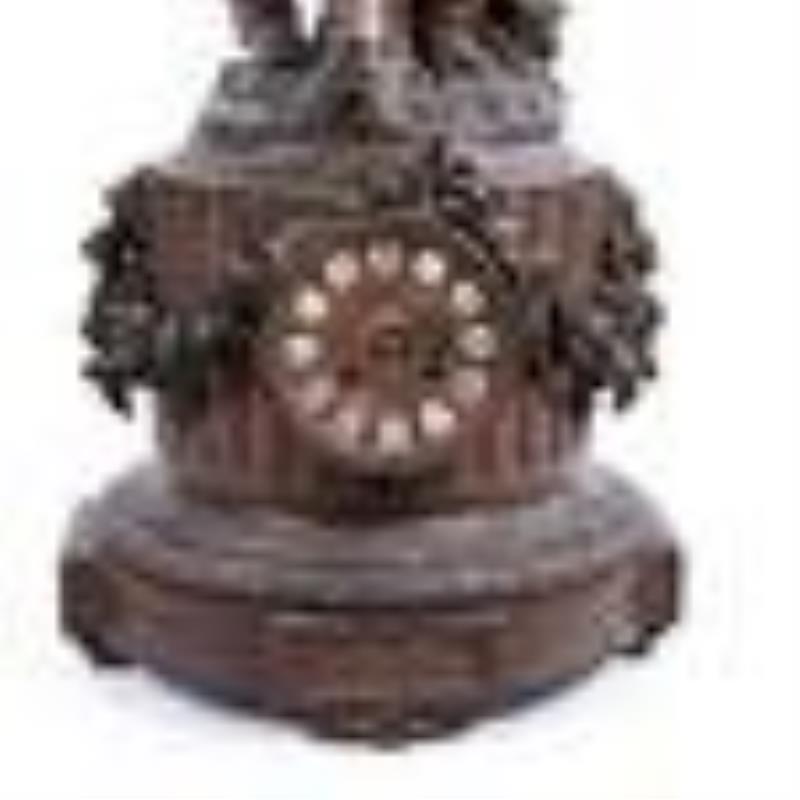 French Auguste Moreau Figural Spelter Clock Cupid