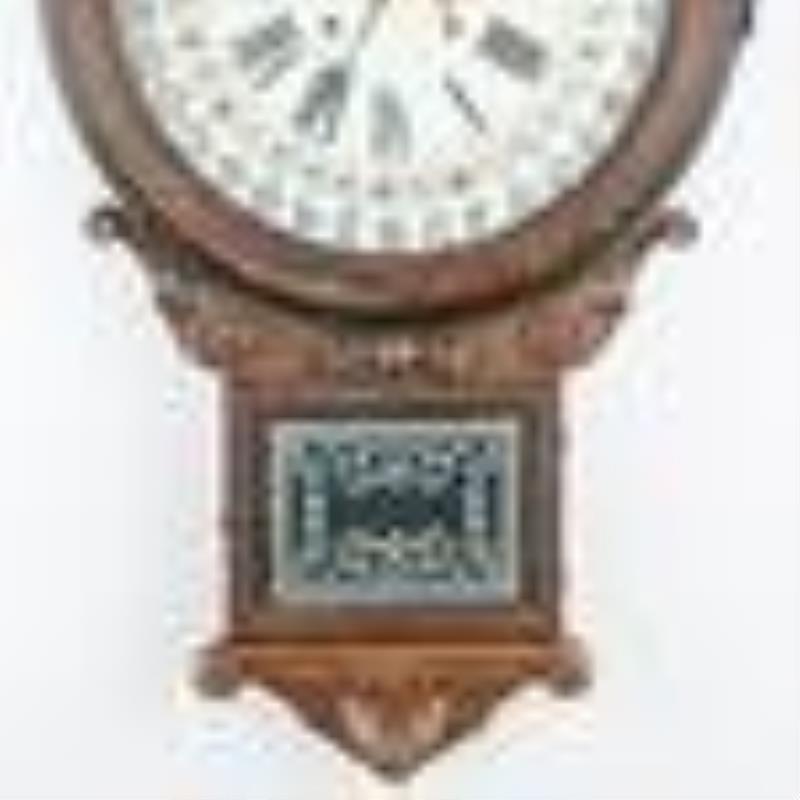 Gilbert Walnut Wall Clock w/ Day Calendar Dial