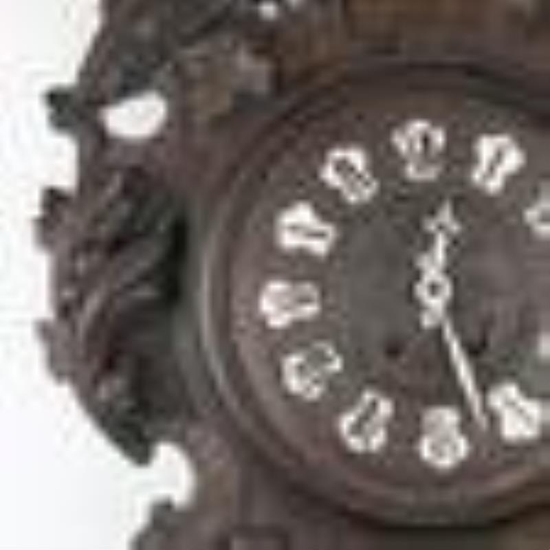 1890s 8 Day French Wooden Gallery Wall Clock