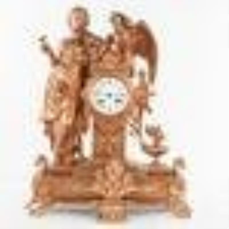 1890s French Pot Metal Parlor Clock