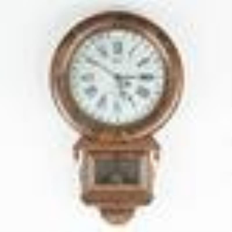 1883 Ansonia with Terry Patent Calendar Wall Clock