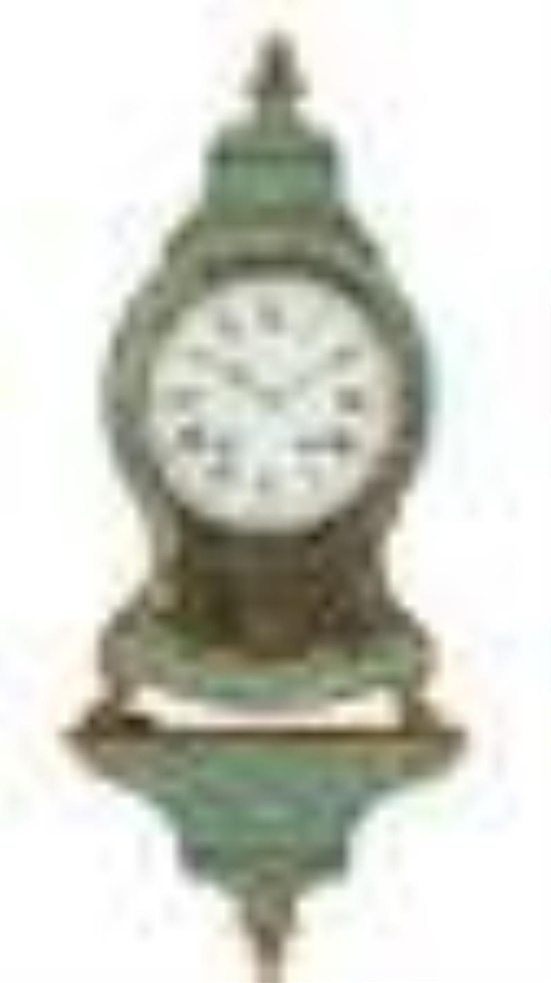 French Painted Wood Bracket Clock