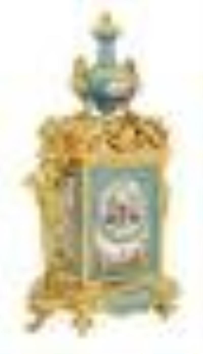 Napoleon III Bronze and Porcelain Mantel Clock