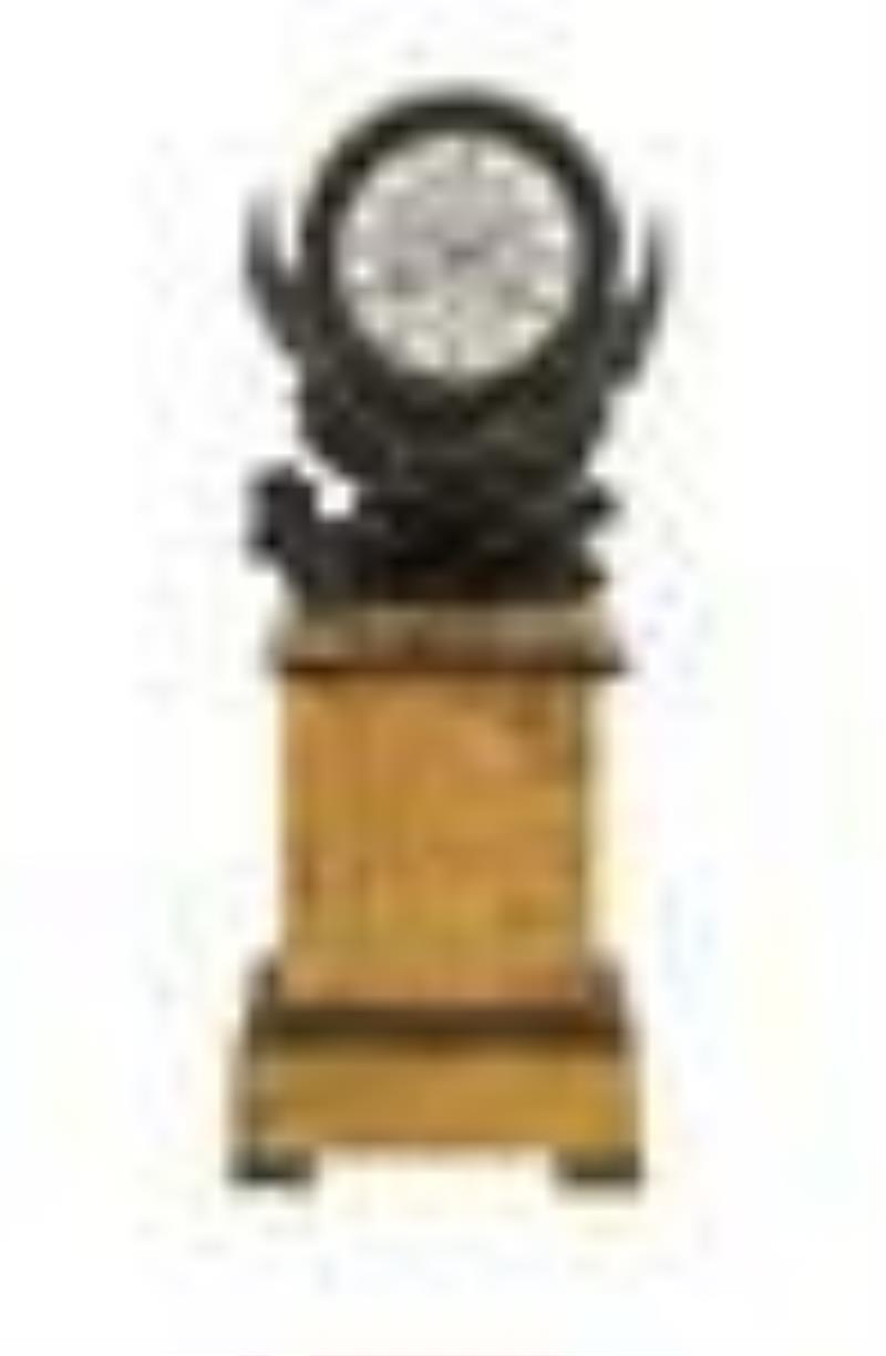 French Louis-Philippe Bronze and Marble Clock