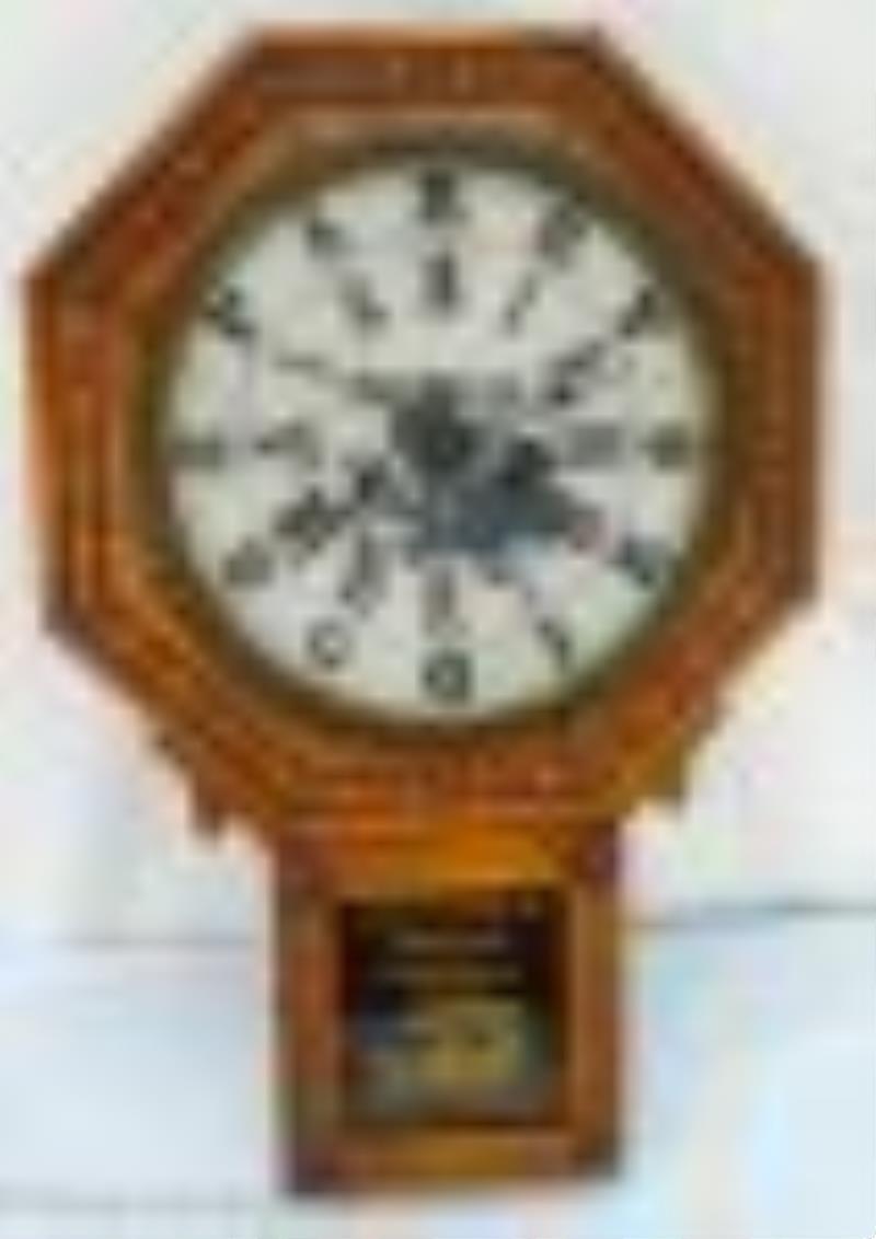 Parry Buggy Co Advertising Oak Regulator Clock
