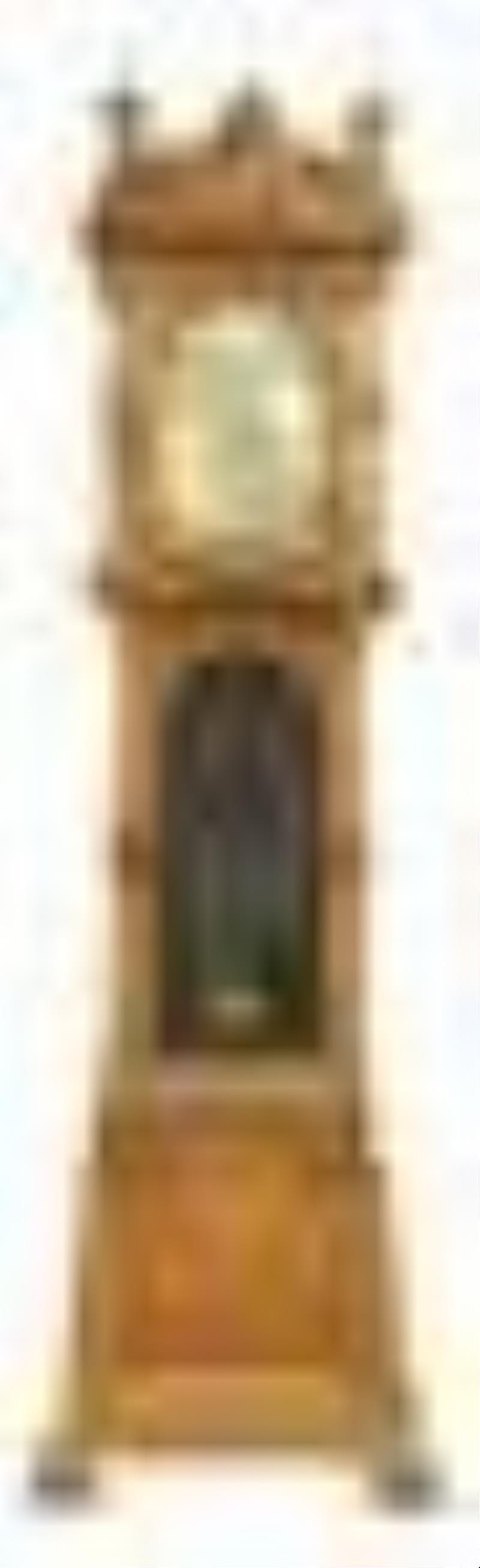 Carved Oak Herschedes/Revere 7 Tube Chiming Hall Clock