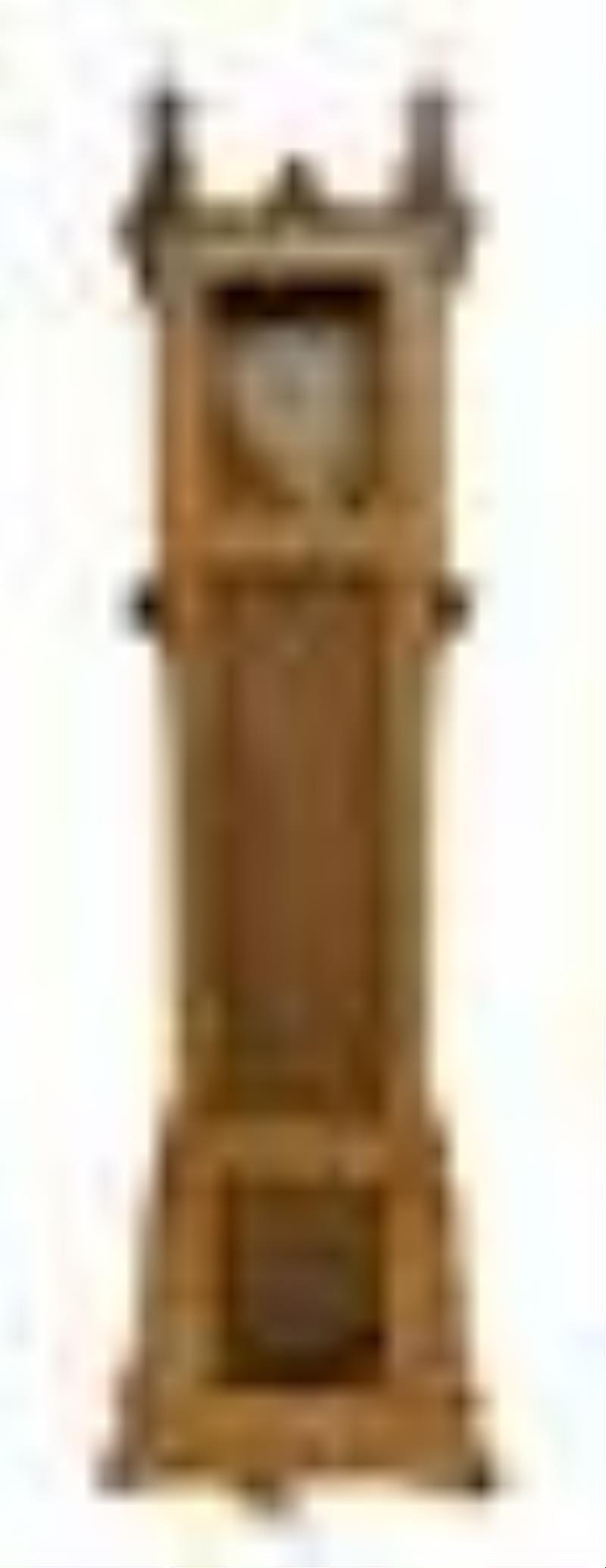 Carved Oak Herschedes/Revere 7 Tube Chiming Hall Clock