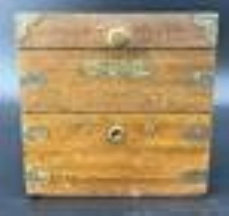 Vintage Waltham Watch Co. Nautical 8 Day Chronometer Clock in Original Case