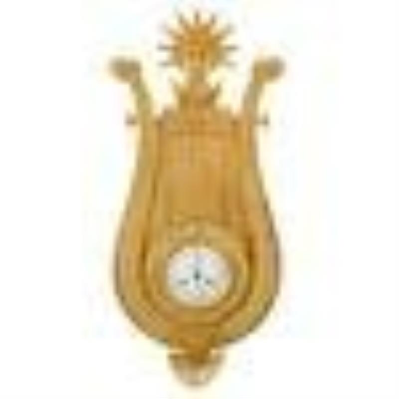 French Empire Wall Cartel Lyre Clock Attrib. Claude Galle