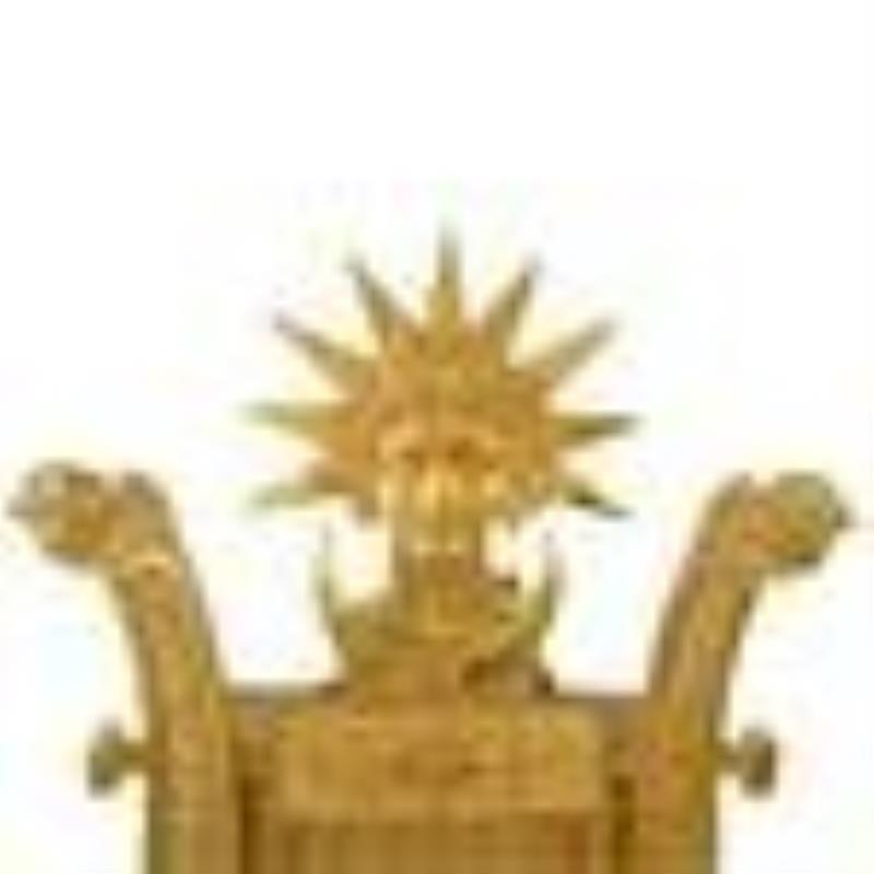 French Empire Wall Cartel Lyre Clock Attrib. Claude Galle