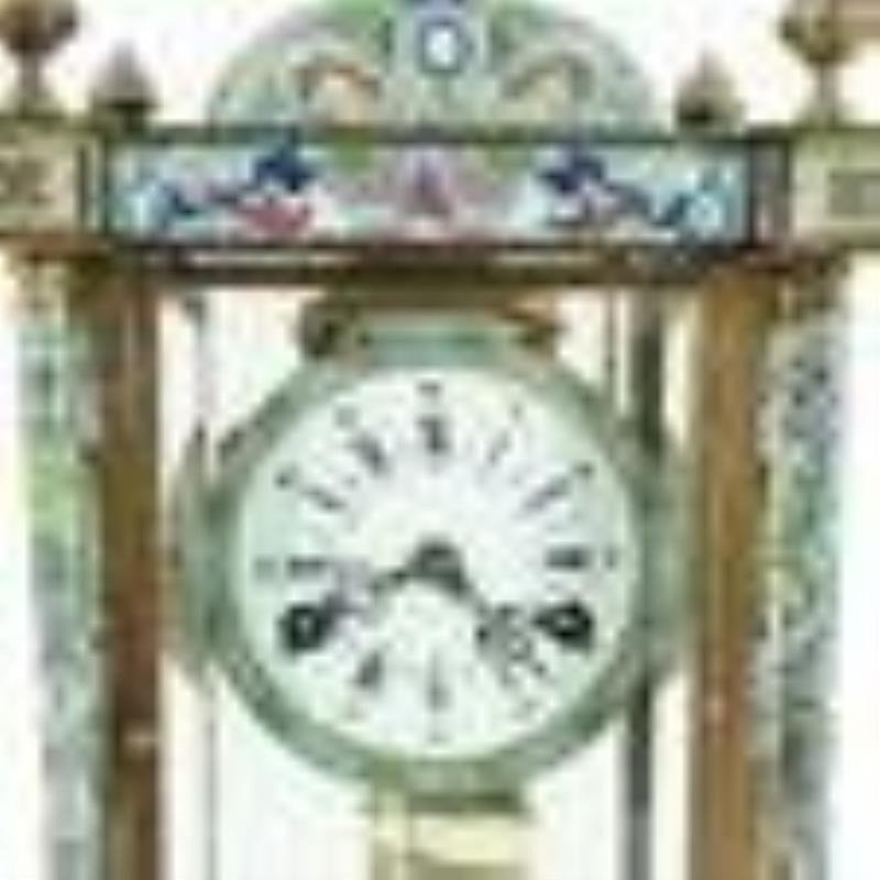 Cloisonne Mantel Clock