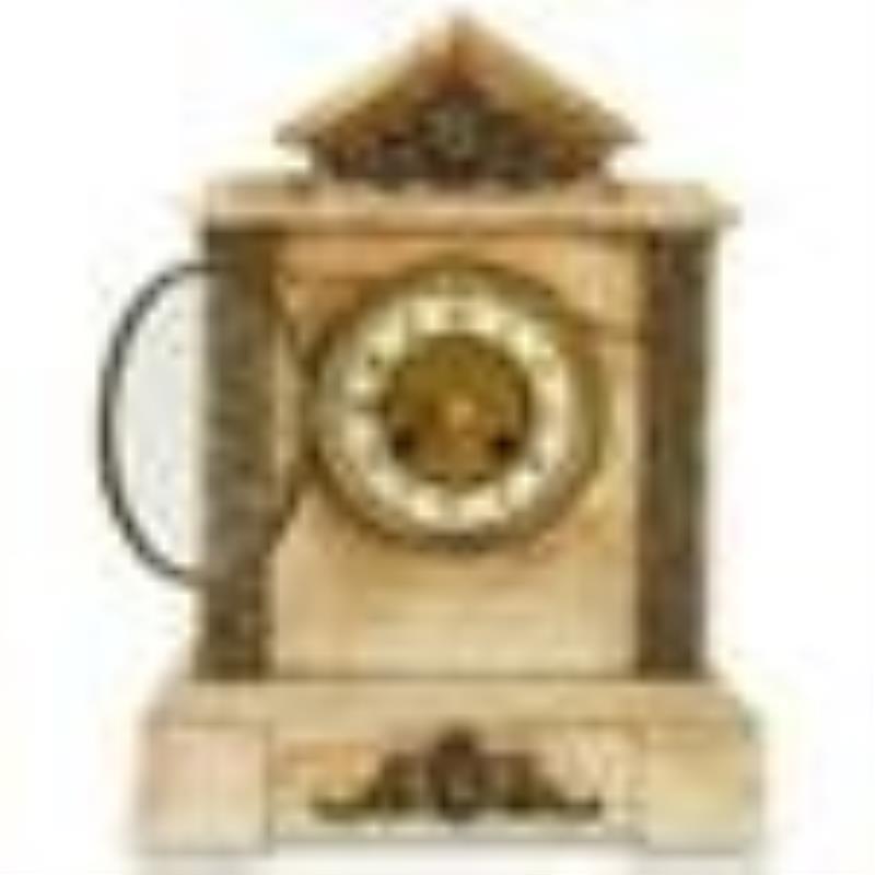 Chatham Alabaster Mantle Clock