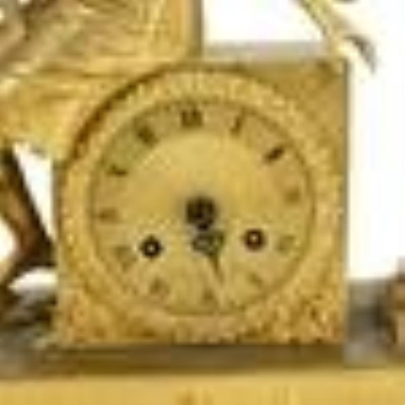French Empire Gilt Bronze Clock