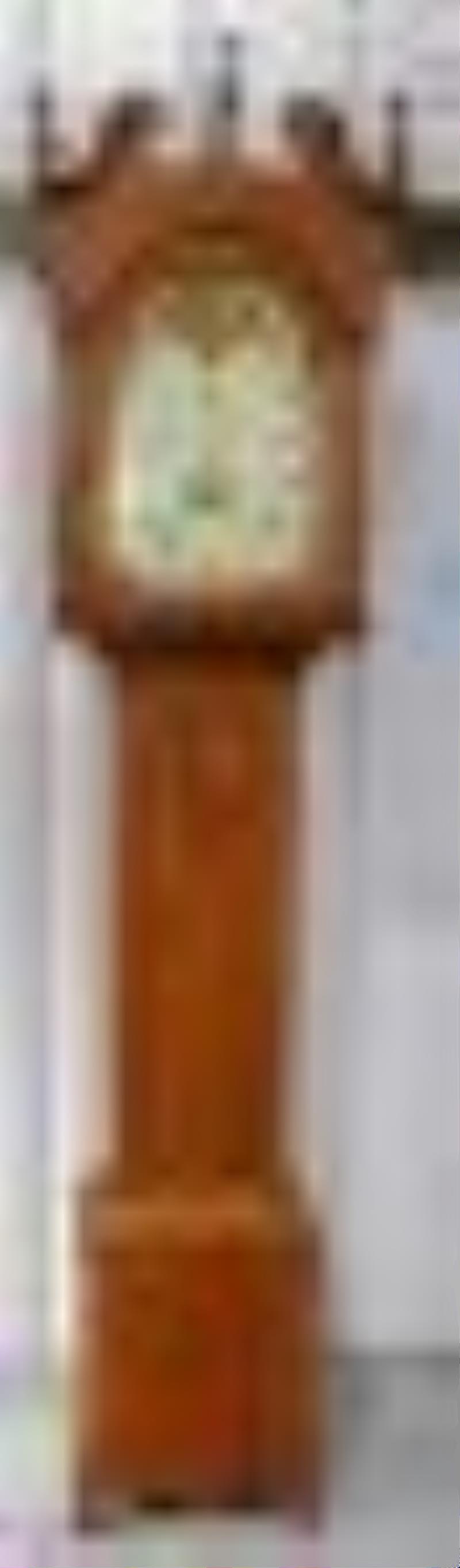 Antique Pa Walnut Inlaid Tall Case Clock