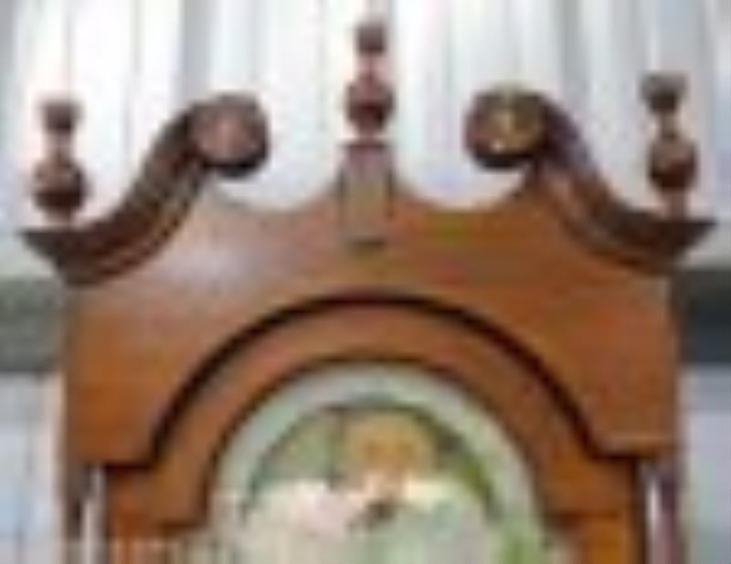 Antique Pa Walnut Inlaid Tall Case Clock