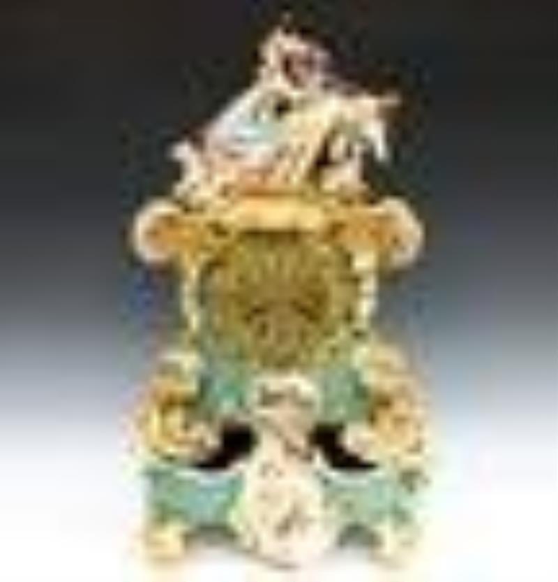 French Old Paris Porcelain Mantel Clock