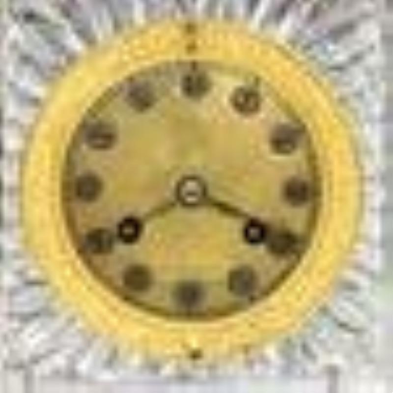 French Empire Crystal Mantel Clock