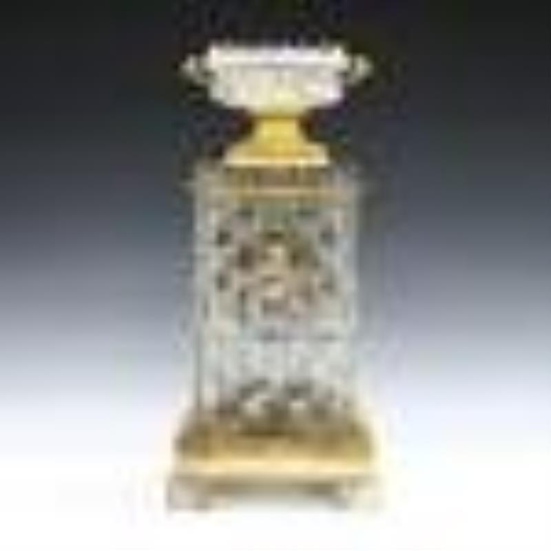 French Empire Crystal Mantel Clock