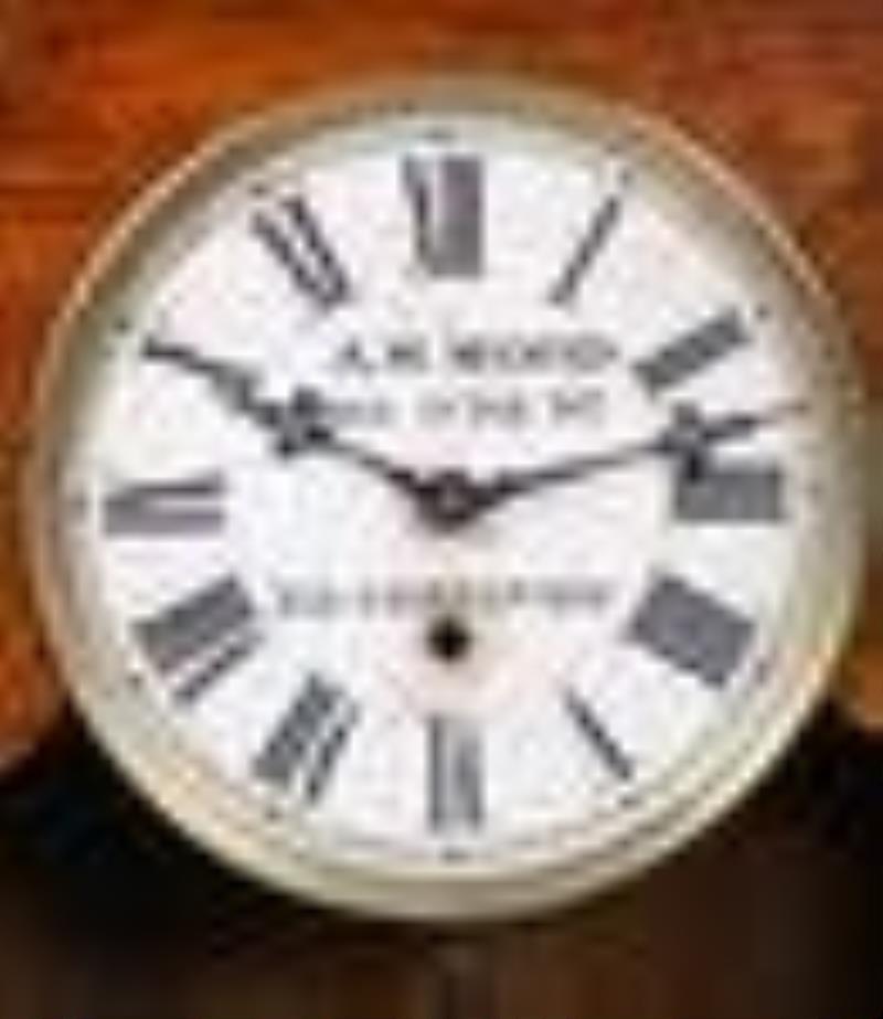 Gilbert oak wall clock, 'Railway Standard Time"