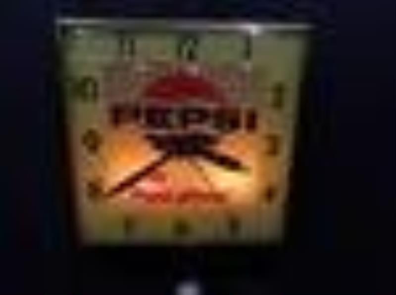 Pepsi say "Pepsi, please" lighted clock