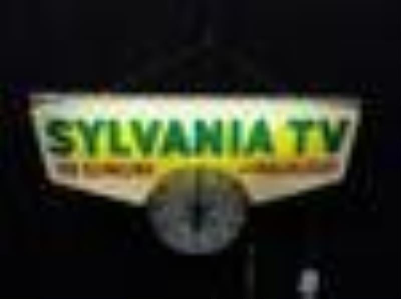 Sylvania TV Tel-a-sign Inc. lighted clock