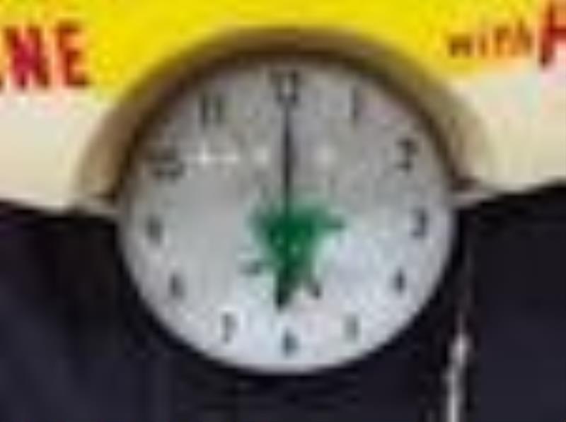 Sylvania TV Tel-a-sign Inc. lighted clock