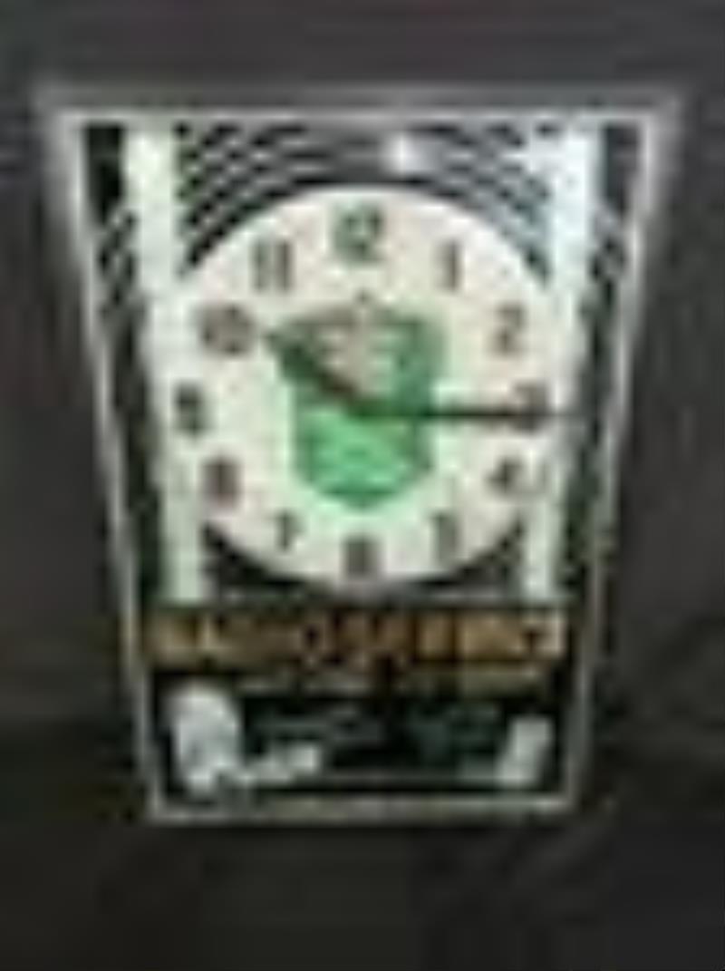 Early reverse painted glass Radio Service lighted clock