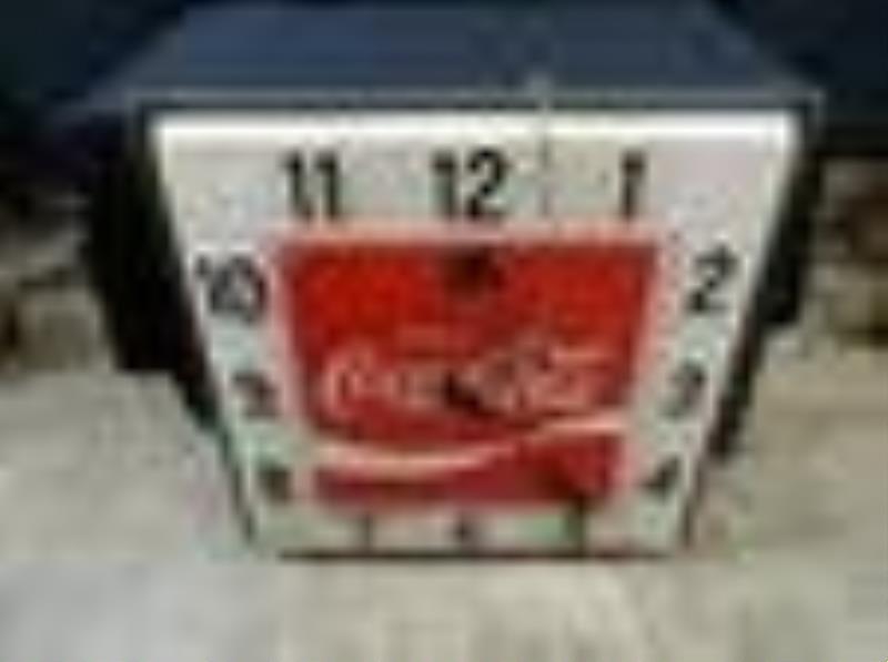 Large Coca-Cola plastic clock