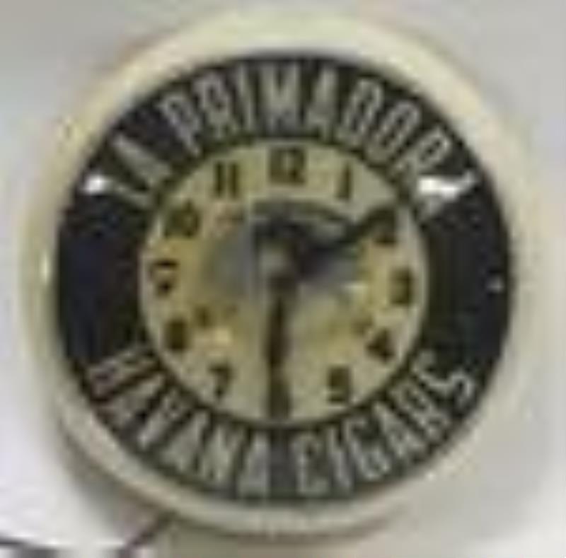 Vintage La Primadora Havana Cigars Lighted Clock