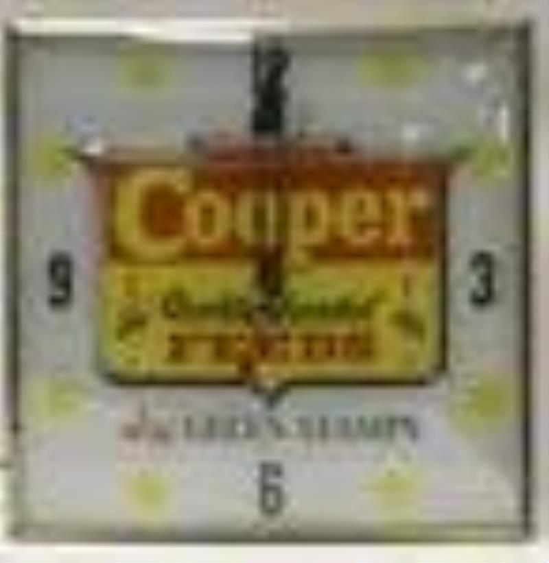 Vintage Cooper Feeds Lighted Adv PAM Clock